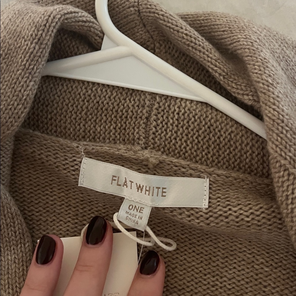 NWT Anthropologie beige open cardigan - Picture 3 of 7